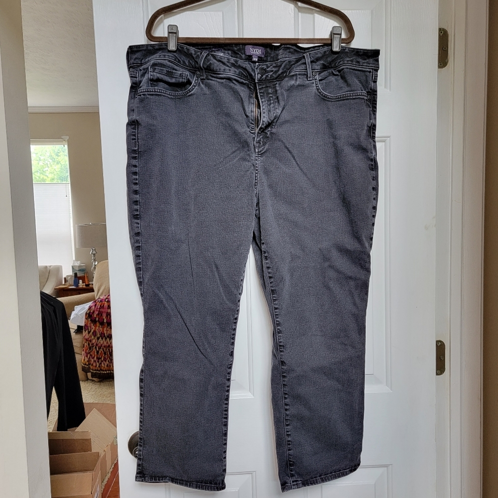 NYDJ, Sheri Slim, 24W, Black Boot Cut Jeans